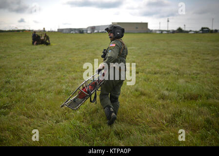Airmen with the 101st Rescue Squadron train with soldiers from A ...