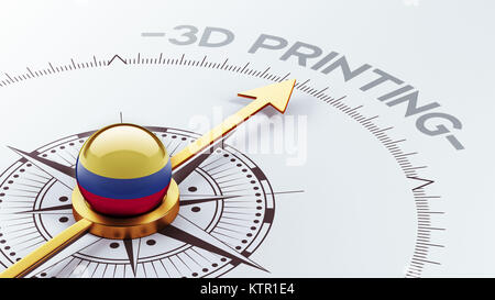Colombia High Resolution 3d Printing Concept Stock Photo