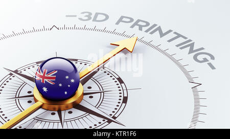 Australia High Resolution 3d Printing Concept Stock Photo