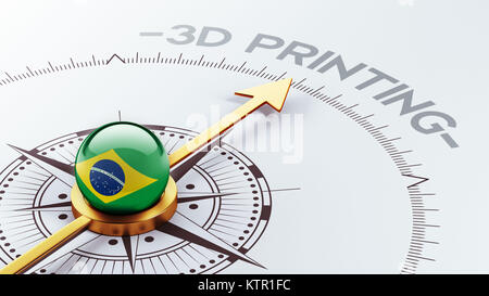 Brazil High Resolution 3d Printing Concept Stock Photo