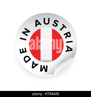 Made in Austria label tag Stock Vector