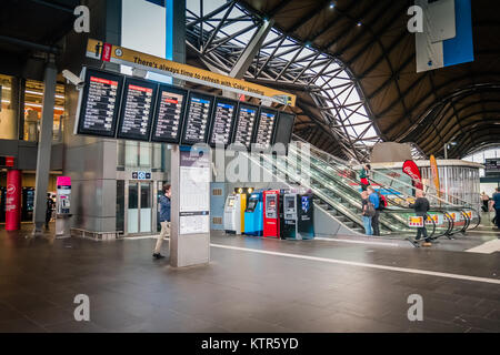 inside southern cross railway train station in melbourne Stock Photo