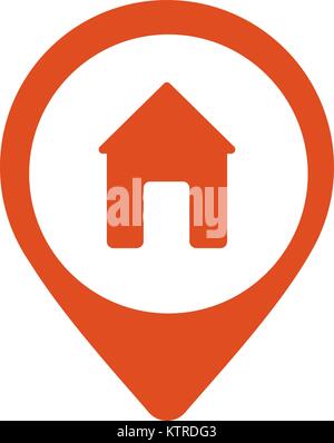 Real Estate Red Pin Symbol Stock Vector