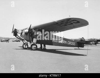 Southern Cross plane, Fokker F.VII/3m monoplane named Southern Cross, 1928, Kingsford Smith and Charles Ulm, Fokker F.VII/3m monoplane Stock Photo