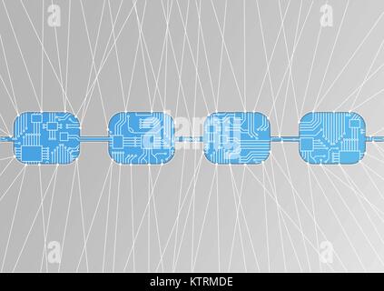 Blockchain concept as vector illustration Stock Vector