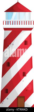 illustration of a light house on a white background Stock Vector