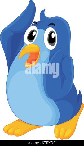 Illustration of a comical penguin Stock Vector