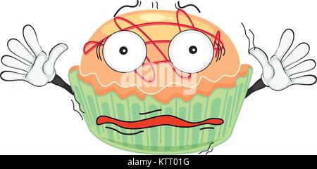 illustration of a cake on a white background Stock Vector