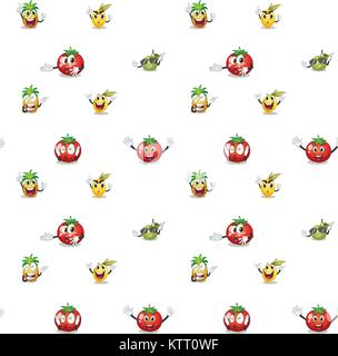illustration of a various fruits on a white background Stock Vector