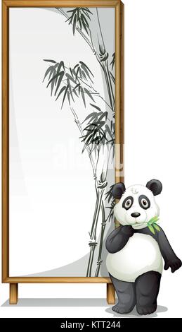 illustration of a panda with the board Stock Vector