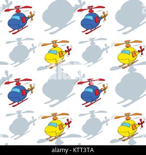 illustration of a helicopters on a white background Stock Vector