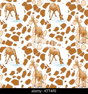Illustration of a seamless pattern Stock Vector