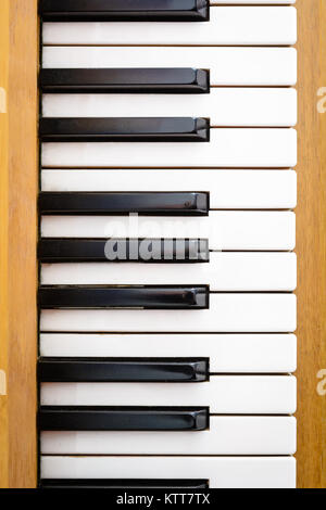 Top View on Piano Keys Full Octave Keys Stock Photo