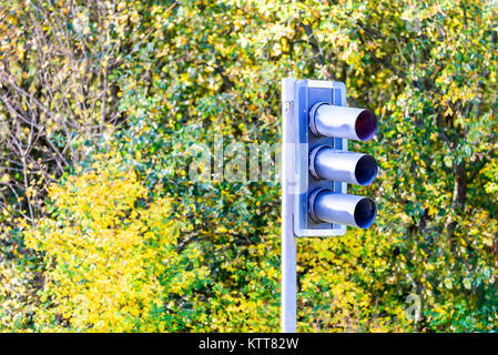 Day view of traffic light stand in uk Stock Photo