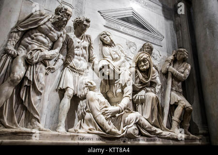 A marble sculptural group by Jacopo Sansovino in the Basilica of Saint Anthony in Padua, Veneto, northern Italy Stock Photo