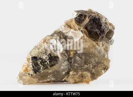 Muscovite mineral stone isolated on white background Stock Photo