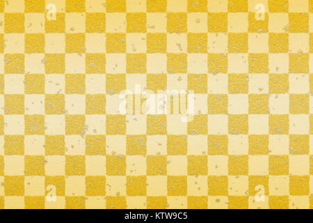 Japanese gold white checkered paper texture background Stock Photo