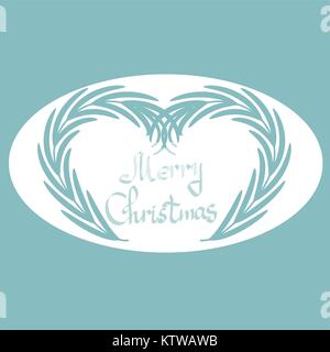 light ornamental frame on blue background Stock Vector