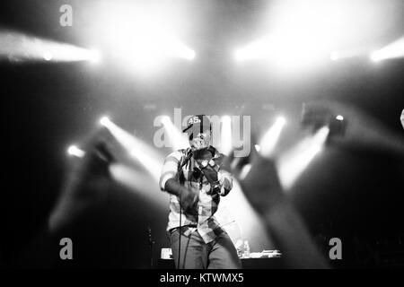 The American hip-hop dup Black Star performs a live concert at VEGA in Copenhagen. The duo consists of the rappers Mos Def and Talib Kweli (pictured). Denmark 12.07. 2012. Stock Photo