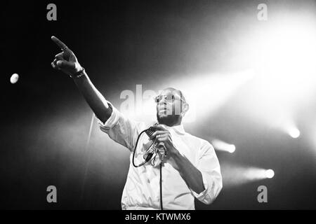 The American hip-hop dup Black Star performs a live concert at VEGA in Copenhagen. The duo consists of the rappers Mos Def (pictured) and Talib Kweli. Denmark 12.07. 2012. Stock Photo