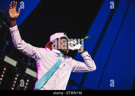 Denis Der Rapper The American rapper Denis Deft performs a live concert as co-rapper for ...