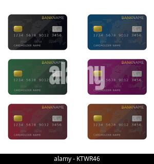 Credit card set Stock Vector