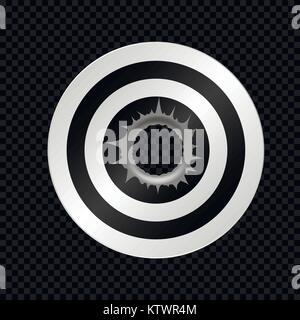 Target with bullet hole Stock Vector