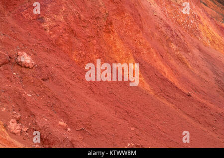 Abandoned red colored land similar to planet Mars' surface Stock Photo