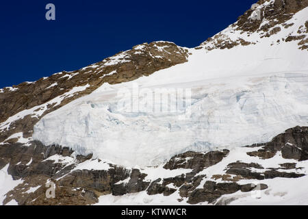 Close-up of the southern upper slopes of the Mönch, from the Jungfraufirn glacier, Bernese Oberland, Switzerland Stock Photo