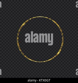 Golden fire ring Stock Vector