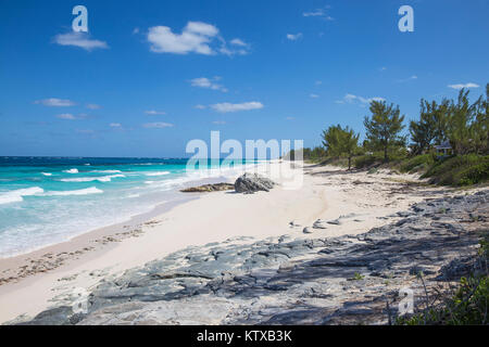 Beach near Nippers Bar, Great Guana Cay, Abaco Islands, Bahamas, West Indies, Central America Stock Photo