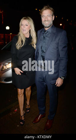 James Milner Foundation Charity Ball at Event City - Arrivals  Featuring: Ulla Sandrock, Juergen Klopp Where: Manchester, United Kingdom When: 26 Nov 2017 Credit: WENN.com Stock Photo