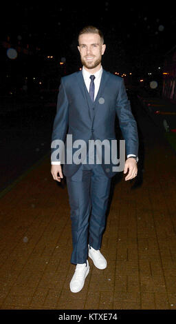 James Milner Foundation Charity Ball at Event City - Arrivals  Featuring: Jordan Henderson Where: Manchester, United Kingdom When: 26 Nov 2017 Credit: WENN.com Stock Photo