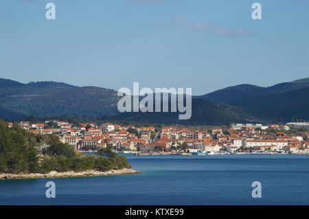 Vela Luka town, Korcula Island, Croatia Stock Photo