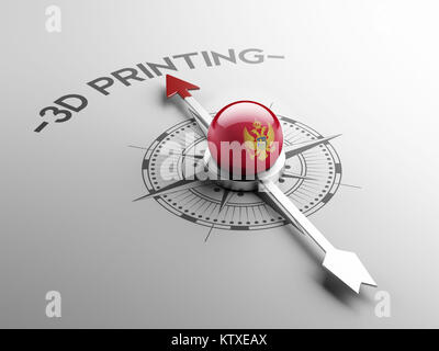 Montenegro  High Resolution 3d Printing Concept Stock Photo