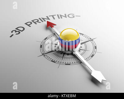 Colombia High Resolution 3d Printing Concept Stock Photo