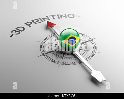 Brazil High Resolution 3d Printing Concept Stock Photo