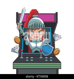 Sword on shield videogame cartoon Stock Vector Image & Art - Alamy