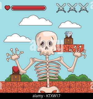 Sword on shield videogame cartoon Stock Vector Image & Art - Alamy