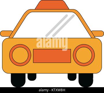 Taxi cab frontview Stock Vector