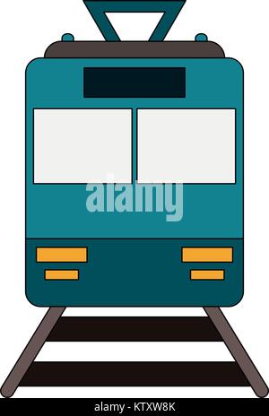 Train frowntview symbol Stock Vector