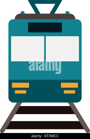 Train frowntview symbol Stock Vector