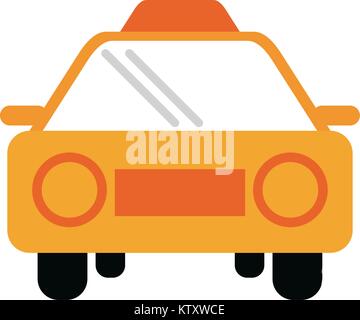 Taxi cab frontview Stock Vector