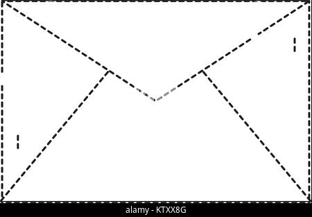 dotted shape e-mail letter message style design Stock Vector Image ...