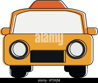 Taxi cab frontview Stock Vector