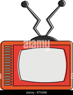 Old television technology Stock Vector