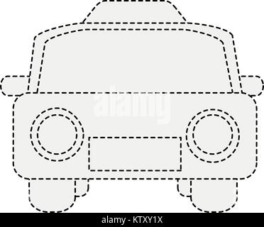 Taxi cab frontview Stock Vector