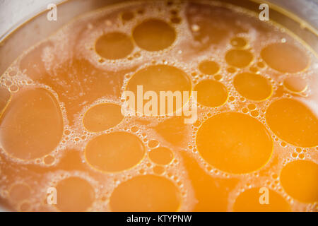 Freshly Made Bone Broth Stock Photo