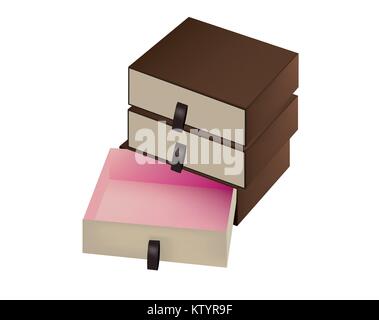 Packaging boxes with different sizes on white background Stock Vector