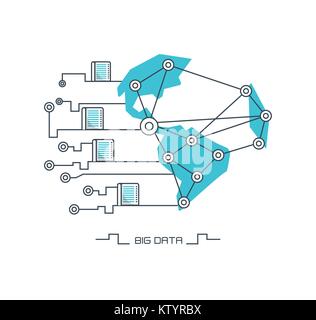 Big data design Stock Vector
